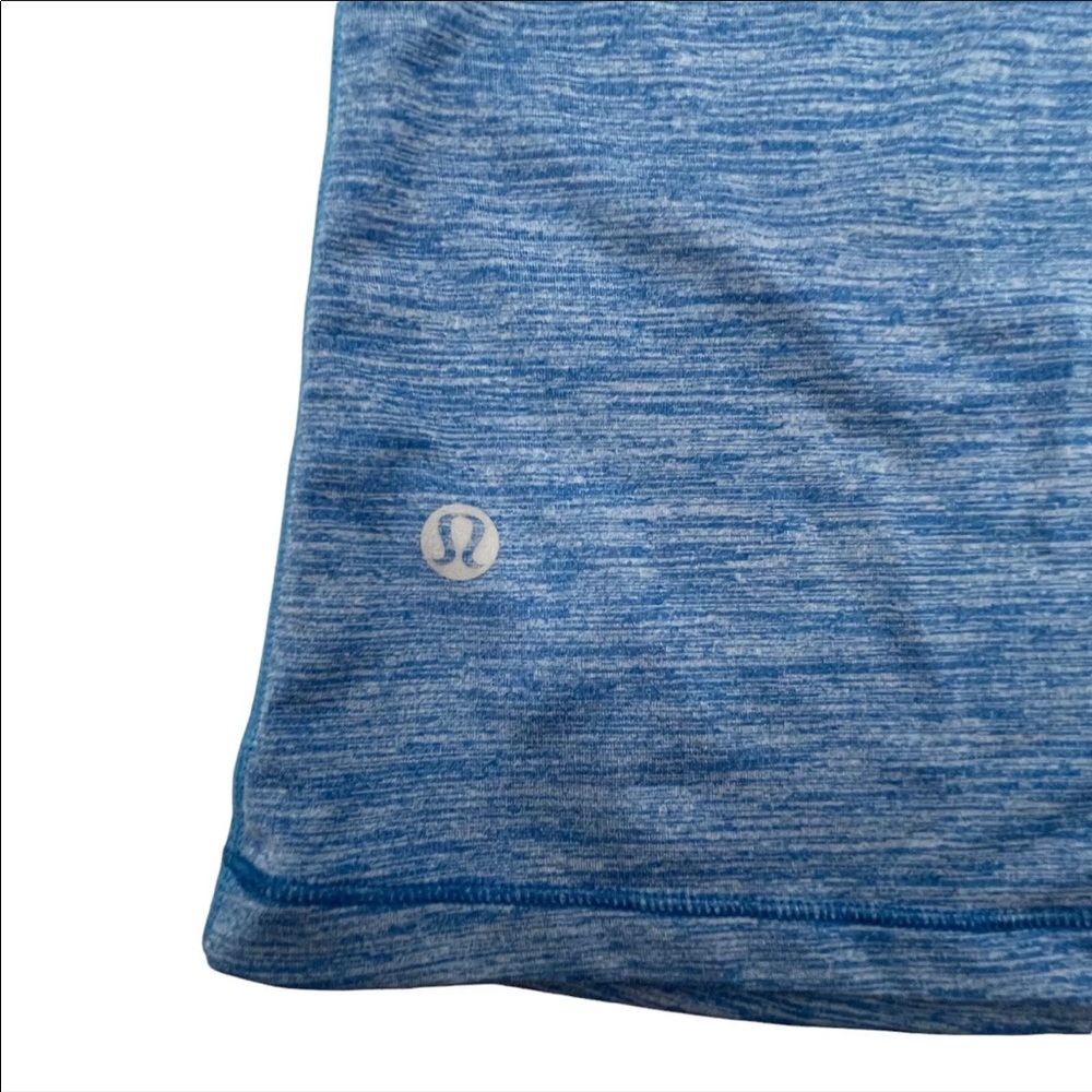 Lululemon Trapeze Twist Tank Top Heathered Blue Open Back Sleeveless Size 4 - Picture 6 of 7